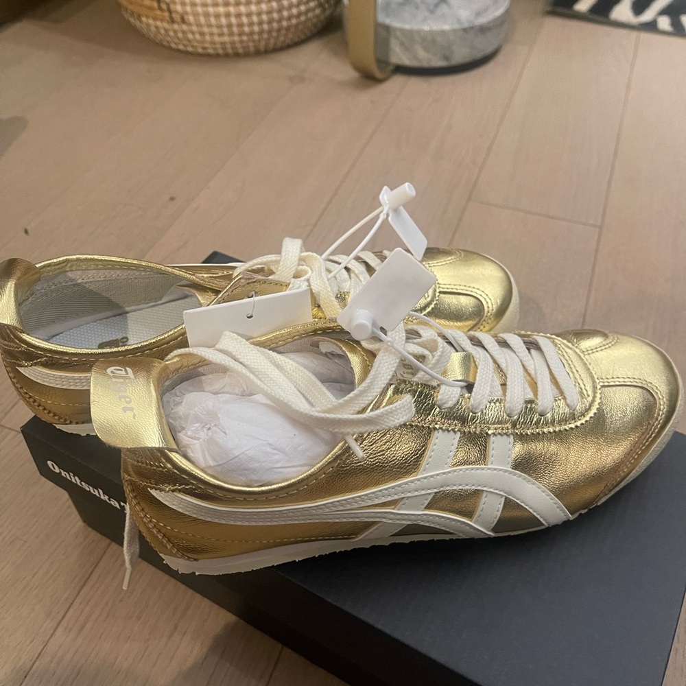 onitsuka tiger gold sneakers